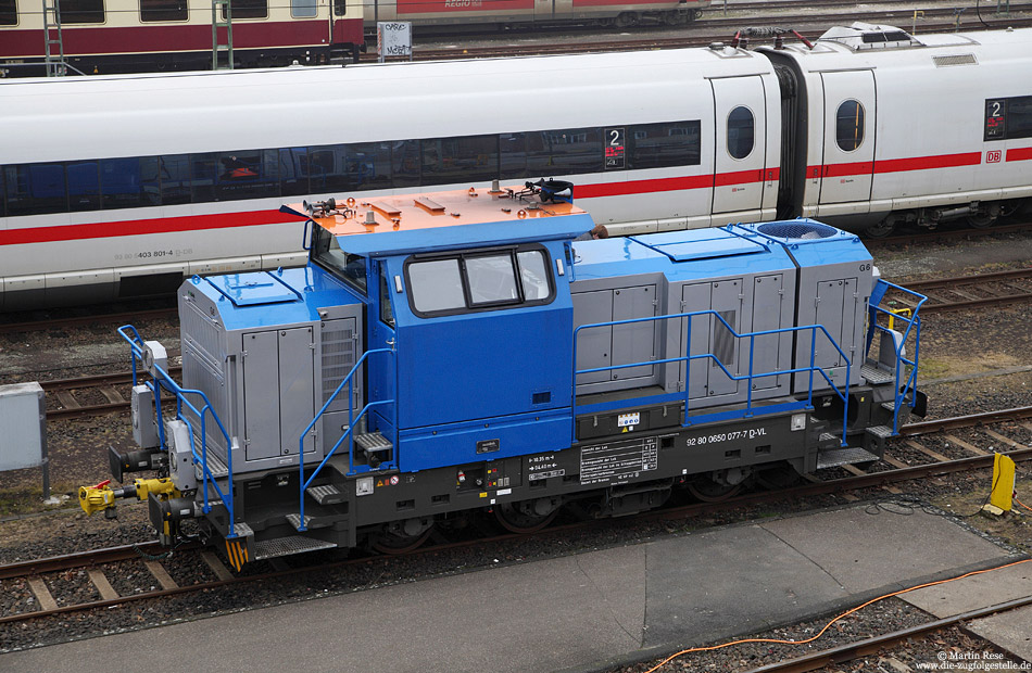 Mit der 0650 077 wird die neue Rangierlok für den Fernverkehr in Köln Bbf getestet