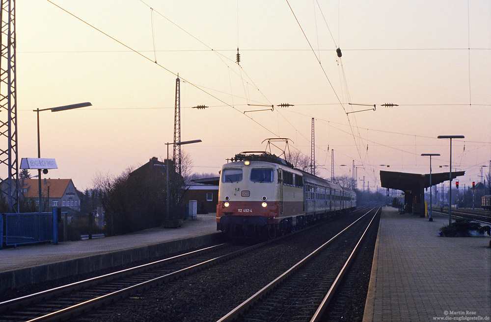 112 492 mit E3390 Bremen - Münster im letzten Licht in Lengerich