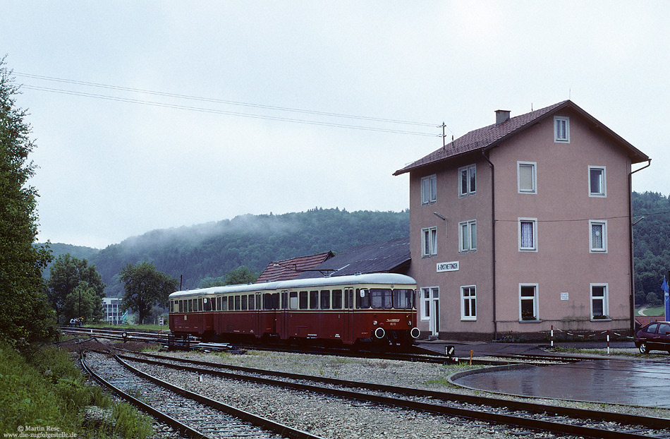 WEG-Triebwagen VT09 als N201 aus Albstadt Ebingen in Onstmettingen, Talgangbahn