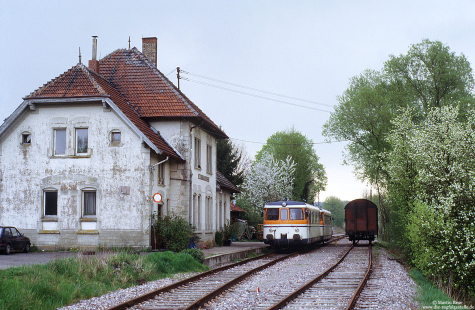 VT26 im Einsatz auf der Krebsbachtalbahn Neckarbischofsheim - Hüffenhardt, fotografiert in Neckarbischofsheim Nord