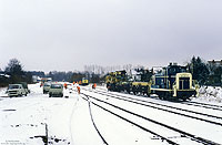 Gleisabbau im Bahnhof Bad Lippspringe mit 360 307