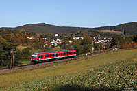 628 698 als RB15952 Fulda - Alsfelds am westlichen Einfahrsignal von Bad Salzschlirf 