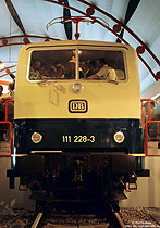 Die Lok die es nie gab: 111 228 in Nürnberg auf der Ausstellung 150 Jahre Eisenbahn in Deutschland
