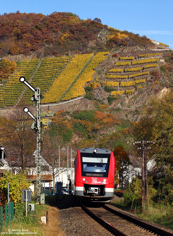 Langsamfahrt am Einfahrsignal Dernau für den 622 012 