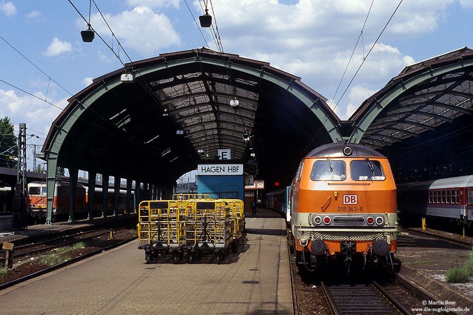 218 143 Citybahn in Hagen Hbf