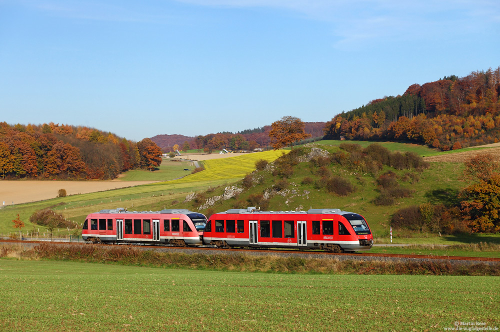 640 029 als RB14545 nach Neuenrade im Hönnetal bei Garbeck