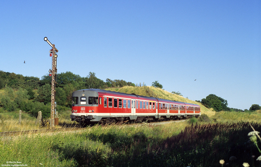 624 609 auf der Insel Usedom bei Zinnowitz mit Formsignal