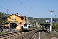 Im Durchlauf von Köln Deutz fährt die "Transregio" bis Mainz Hbf. Am Morgen des 19.8.2009 habe ich den 460 014 als TR 84127 nach Mainz in Oberwesel fotografiert.


