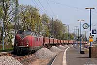Mitte April wurde in Remagen das Gleis 2 erneuert, wobei sich unter anderen die 221 122 der EfW-Verkehrsgesellschaft nützlich machte. 20.4.2010