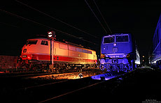 E03 001 und E310 001 (181 001) bei der langen Nacht der Museen im DB-Museum in Koblenz Lützel