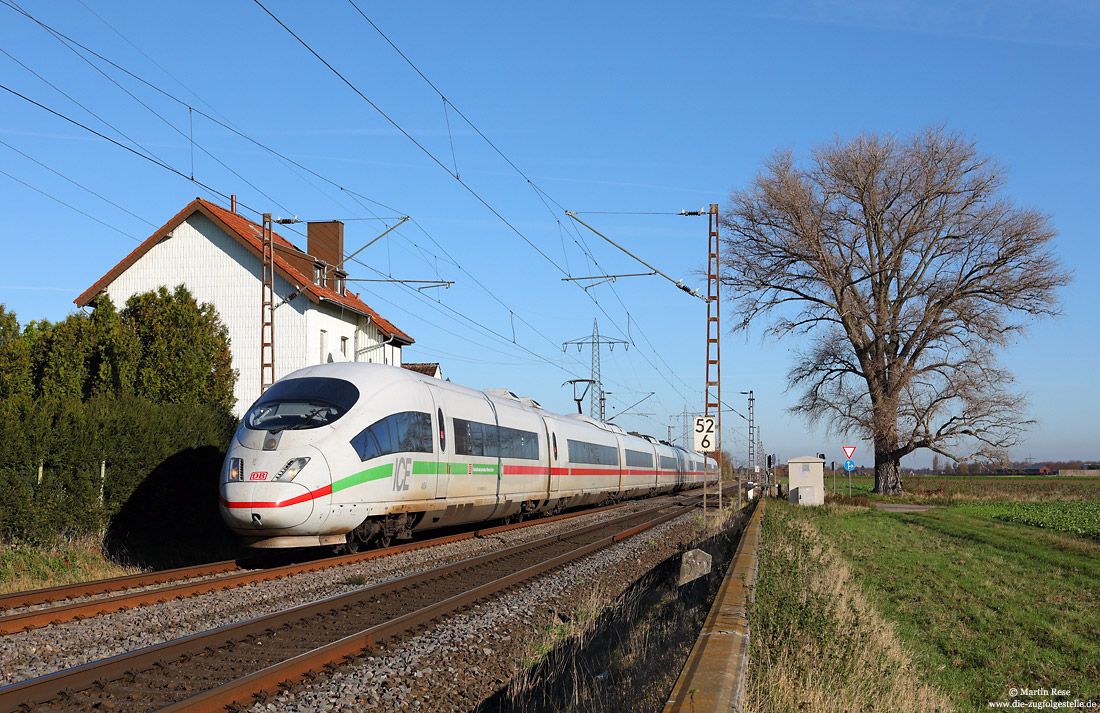 ICE-International 406 081 als ICE16 auf Umleitung bei Herrath auf der Grenzlandstrecke