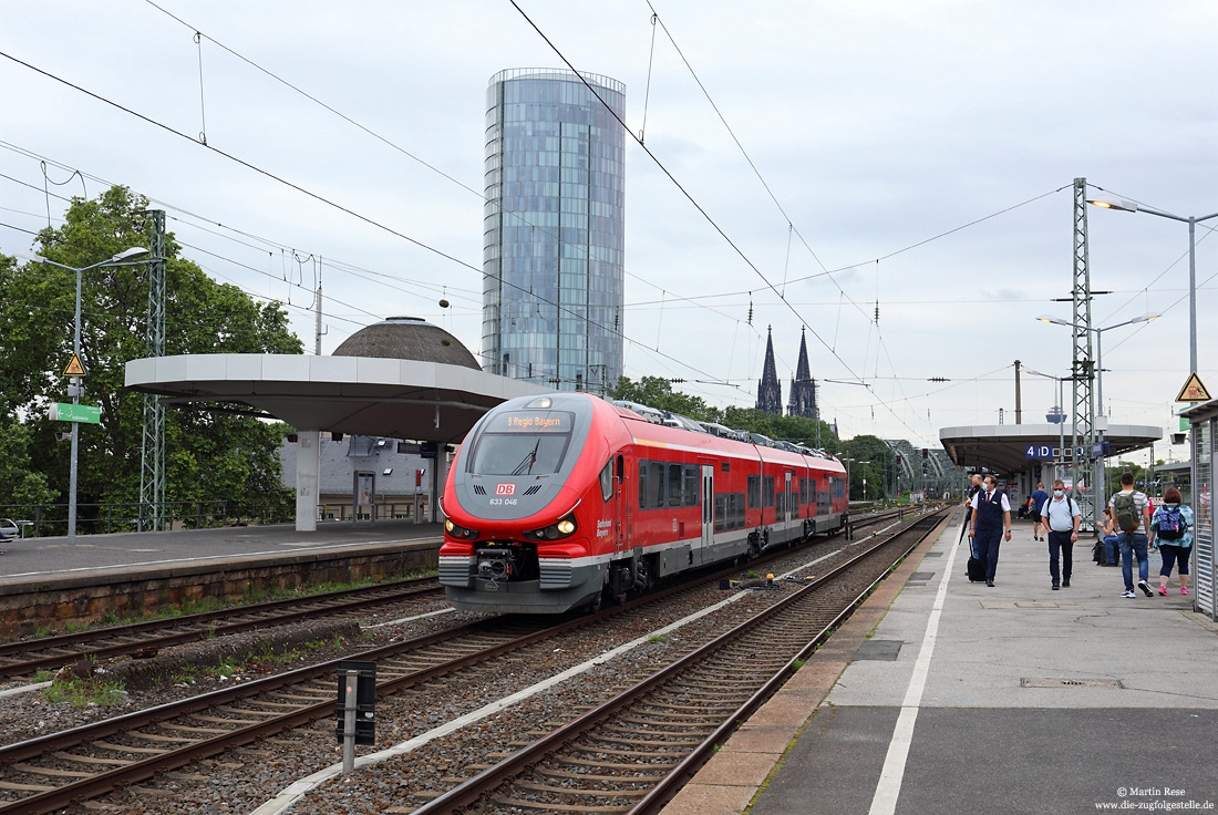 633 046 von DB-Regio Bayern in Köln Messe/Deutz
