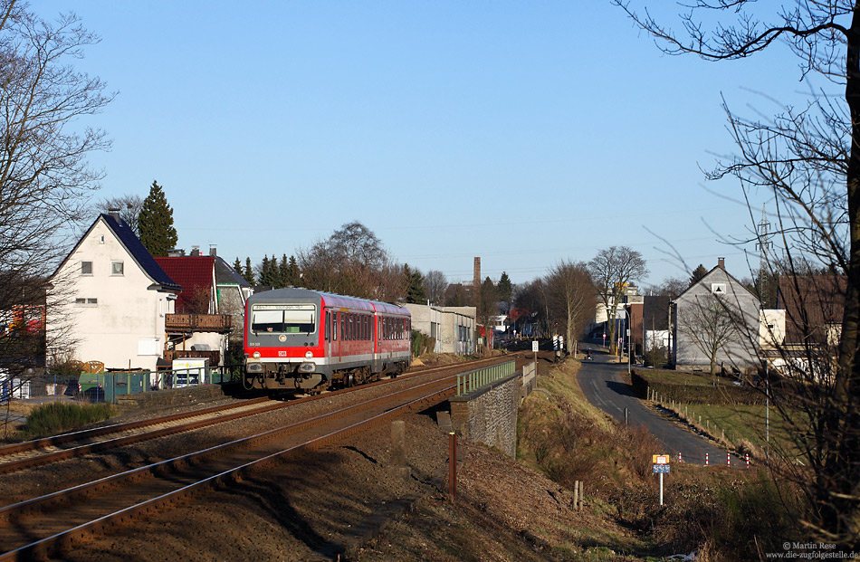 628 525 als RB314703 zwischen Remscheid Lennep und Remscheid Hbf