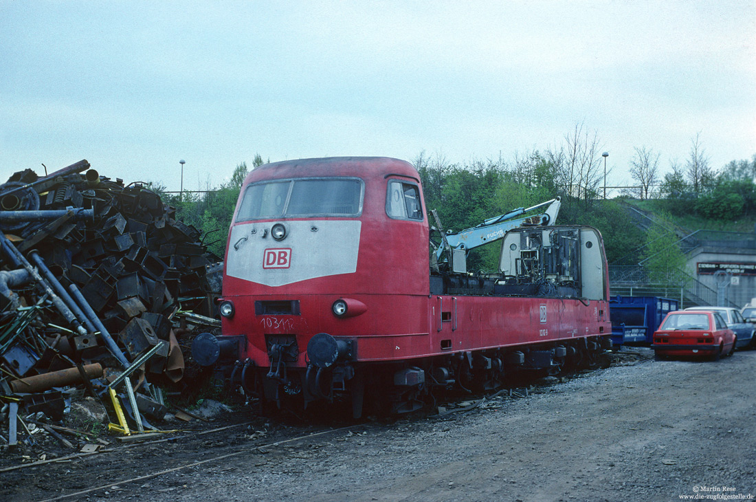 103 112 bei der Verschrottung beim Altmetallhändler Bender in Opladen