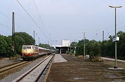 ehemaligen Schnellfahrlok 103 118 mit IC505 Kaiserstuhl im Bahnhof Wattenscheid
