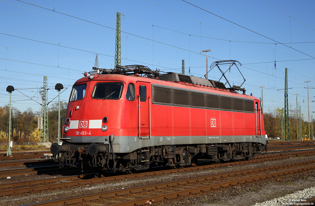 Portrait der 110 493 ex 112 493 in Dortmund Bbf