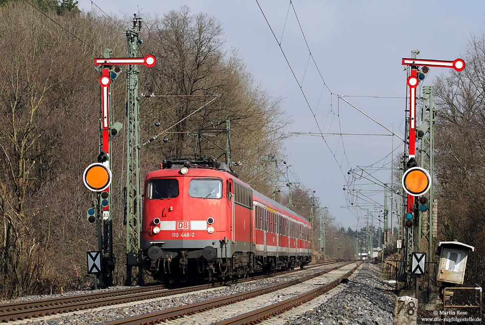 110 446 bei Goldshöfe mit Formsignalen