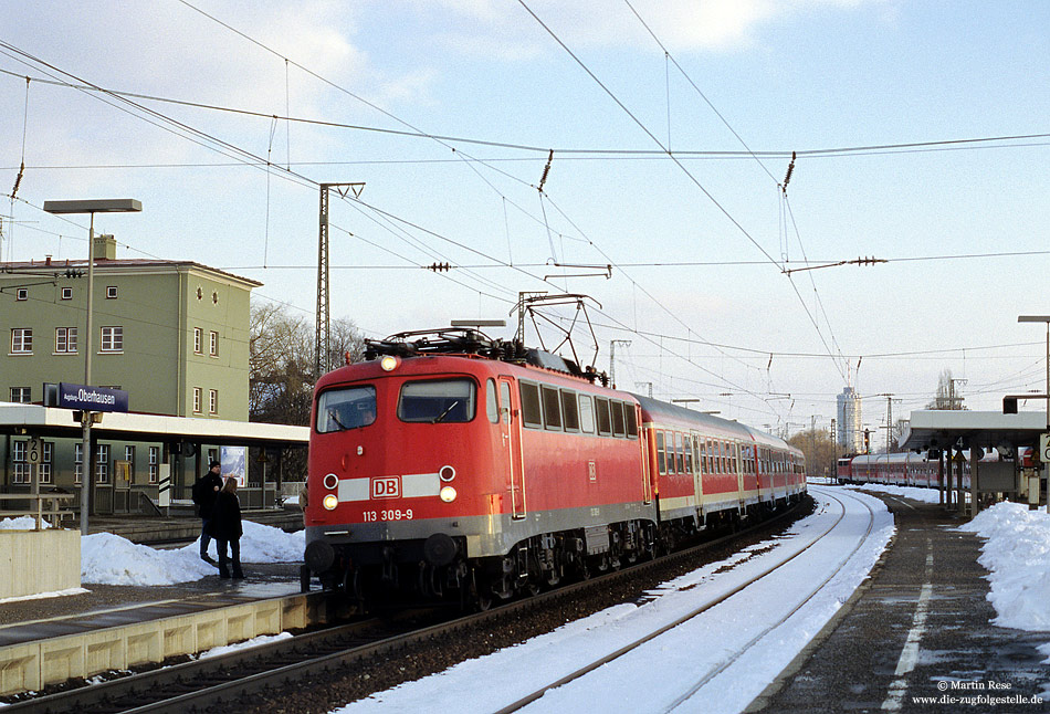 113 309 ex 112 309 mit RB31114 München - Treuchtlingen in Augsburg Oberhausen