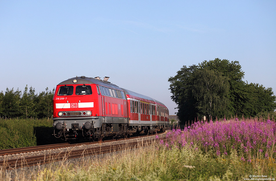 218 208 auf der Voreifelbahn bei Meckenheim