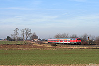 Ersatzzug mit 218 139 auf der Voreifelbahn zwischen Oberdrees und Rheinbach