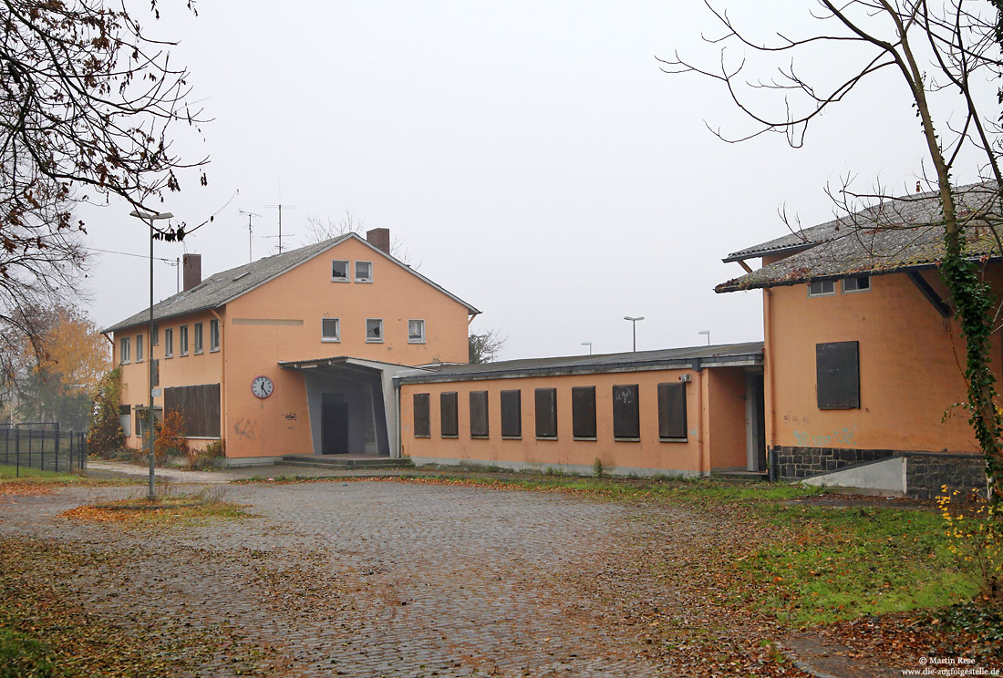 Empfangsgebäude des Bahnhofs Plaidt auf der Pellenz-Eifelbahn 