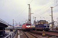 blaue 181 203 und 112 175 in Koblenz Hbf mit IR2344 Saarbrücken - Münster