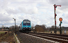 245 207 mit NOB81828 am nördlichen Einfahrsignal von Stedesand