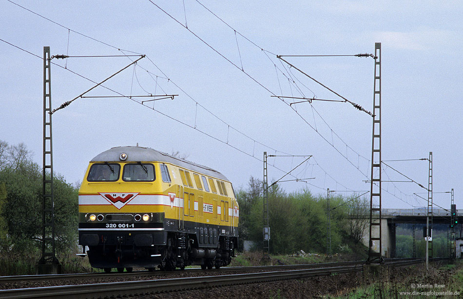 320 001 ex 232 001 Lz bei Nordstemmen auf der Nord-Süd-Strecke