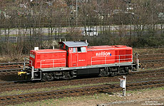 296 038 ex 290 038 mit Railion-Beschriftung in Mannheim Rbf