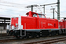 Tunnel-Rettungszuglok 714 005 ex 212 244 in orientrot im Bahnhof Fulda