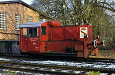 D10 der Meppen-Haselünner-Eisenbahn ex Köf4598 im Bahnhof Meppen Vormeppen