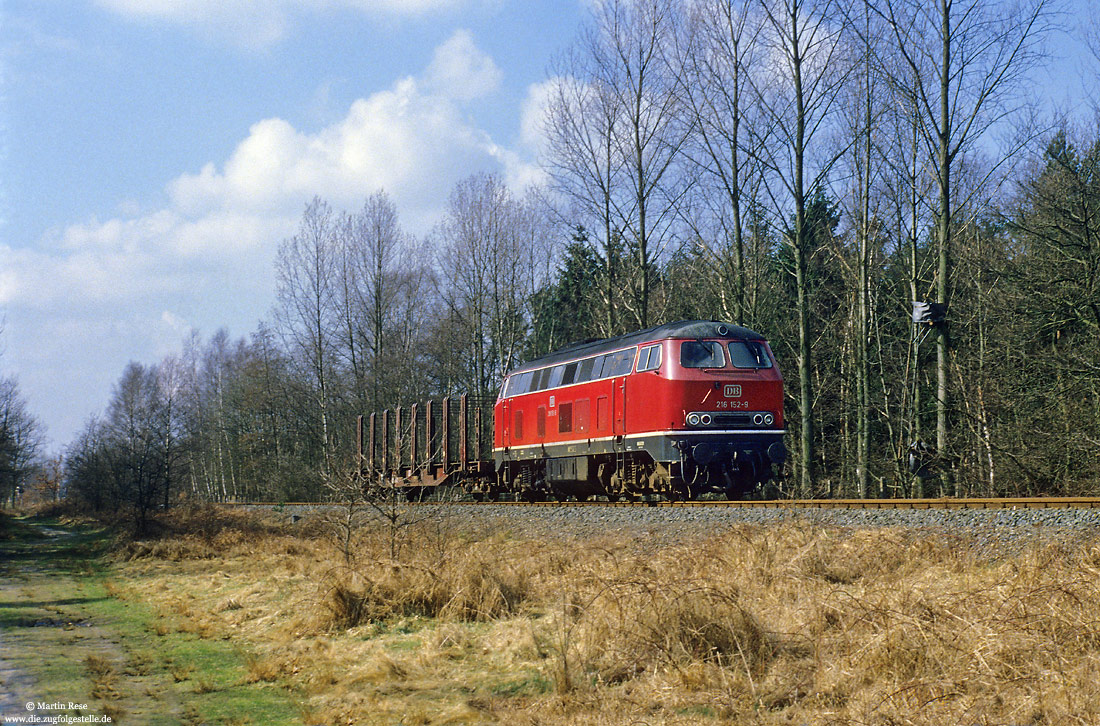 216 152 vom Bw Oldenburg mit Übergabegüterzug Paderborn Nord - Bad Lippspringe
