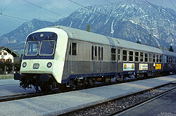 Silberling Steuerwagen BDnrzf 740 (50 80 82-34 122-5) mit Kopfmodul aus glasfaserverstärktem Kunststoff in Ruhpolding - Hässliches Entlein