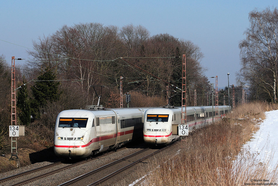 ICE-Begegnung zwischen Hagen Haspe und Ennepetal