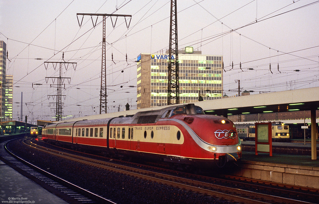 TEE 601 014 als Sonderzug nach Lathen in Essen Hbf