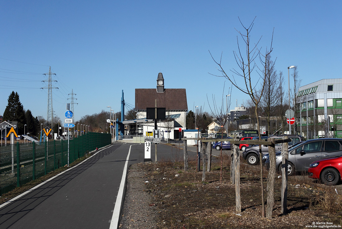 Bahnhof Remscheid Lennep mit ehemaliger Strecke nach Wipperfürth